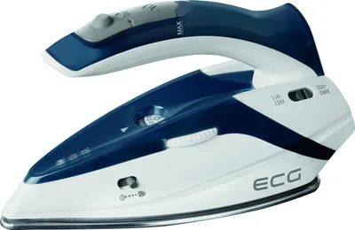 Zdjęcie produktu dla ECG NZ 210 Travel, Żelazko suche i parowe, Stopa ze stali nierdzewnej, 1,9 m, 10 g/min, Niebieski, Biały, 21 g/min