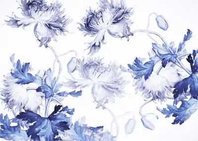 Obrázok produktu pre Komar Blue Silhouettes Modrá fototapeta - 610023 - 350 x 250 cm