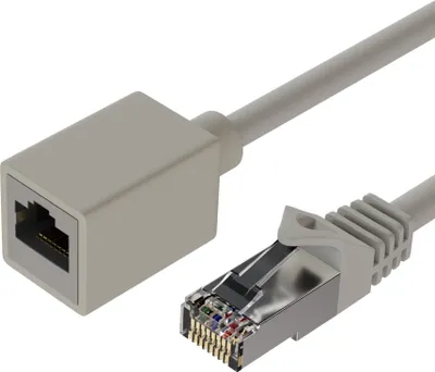 Produktbild von RJ45 Patchkabelverlängerung S/FTP, grau, 2,0m