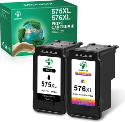Produktbild von 2er-pack PG-575 XL CL-576XL Canon 575XL 576 XL Schwarz/Dreifarbig PIXMA TS3550i TS3551i TR4750i TR4751i Printer