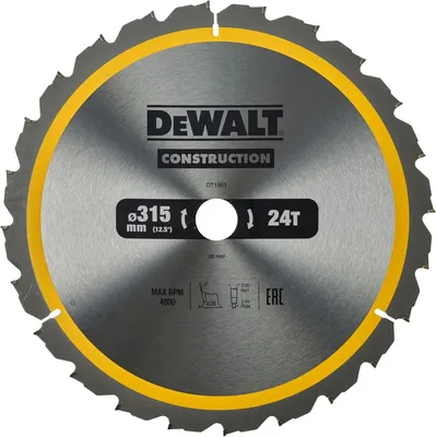 Immagine prodotto di DeWALT DT1961-QZ Blocco di Kreissägeblatt 31,5 cm 1 Stück(e)