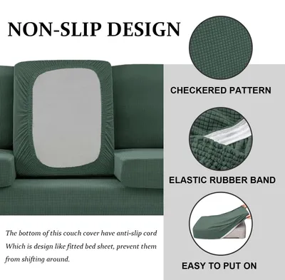 Immagine prodotto di Copertura elastica in tessuto jacquard, antiscivolo, per sedili, dimensioni 94-122x26-40 cm, ideale per camper