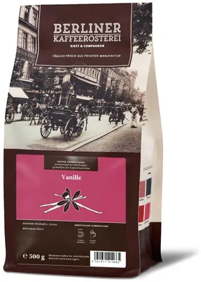 Produktbild von Berliner Kaffeerösterei - aromatisierter Kaffee Vanille (500g / Kaffeemaschine)