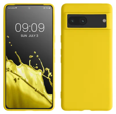 Produktbild von kwmobile Handyhülle für Google Pixel 7 Hülle - TPU Case - Kabelloses Laden - Schutzhülle Cover in Strahlend Gelb