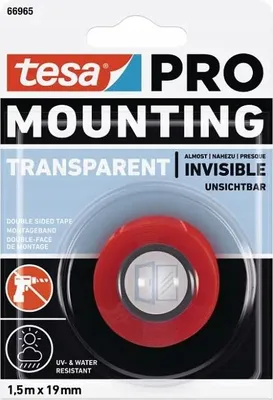 Produktbild von tesa PRO Montageband 1,5 m x 19 mm transparent