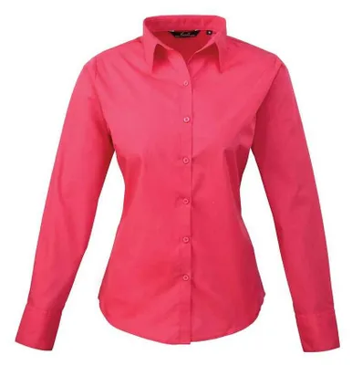 Produktbild von Premier - Bluse für Damen Langärmlig LT4522 (6XL) (Leuchtend Pink)