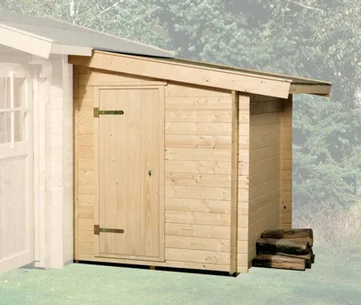 Produktbild von Anbauschuppen weka für Typ 137 mit Fußboden 180 x 270 cm natur