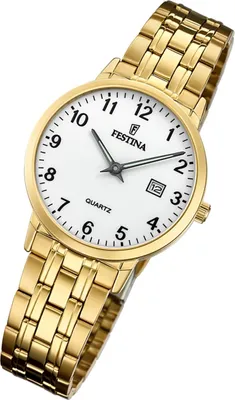 Produktbild von Festina Damen Uhr Klassik F20514/1 Edelstahl Elegant Armband-Uhr gold UF20514/1
