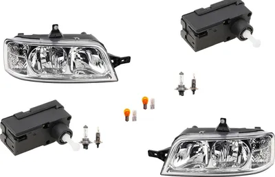 Zdjęcie produktu dla Johns, zestaw reflektorów lewy i prawy pasujący do Peugeot Boxer wszystkie żarówki LWR