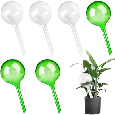 Productafbeelding van Waterbollen voor planten, kunststof, 6 stuks, 27,5 x 8 cm, geschikt voor potplanten