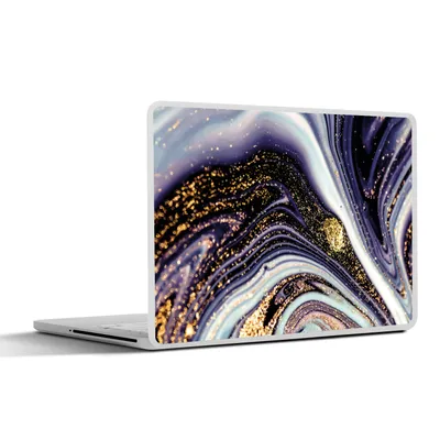 Produktbild von MuchoWow® Laptop Aufkleber Sticker Cover Marmor - Lila - Luxus - Marmoroptik - Glitzer 25x18 cm - Laptop-Deko