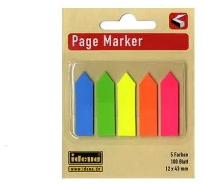 Produktbild von Idena Page Marker Pfeile neon, 5 Farben