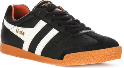 Produktbild von Gola Classics Harrier Leder in Schwarz Weiß für Herren – 7 UK - 41 EU - 8 US / Black White