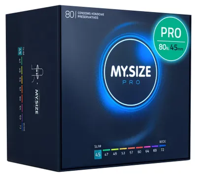 Immagine prodotto di MY.SIZE PRO Preservativi Elite taglia 0, 45 mm, 80 Pezzi, vestibilità perfetta e dimensioni adatte a tutti