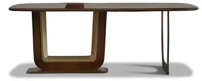 Image de Ensemble de salle à manger design : table, 4 chaises, console et miroir, style moderne