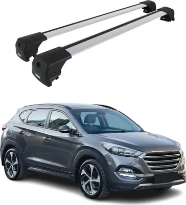 Image de Barres De Toit Transversales pour Hyundai Tucson 3 2015-2020 Alu ABE Gris