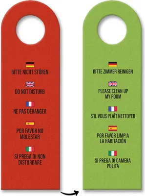 Produktbild von Hotel Türhänger Bitte nicht stören - Bitte Zimmer reinigen in verschiedenen
