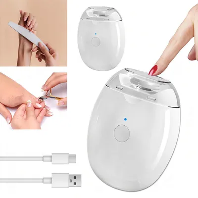 Produktbild von 2er Set elektrische Nagelfeilen & Nagelknipser, leise, 3 Geschwindigkeiten, für Kinder, Senioren und Erwachsene