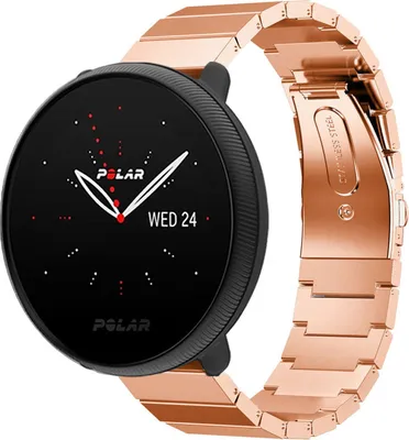Produktbild von Strap-it Metallarmband - Kompatibel mit Polar Ignite 2Armband Ersatzarmband Edelstahl Gliederarmband Sportuhr zubehör für smartwatch 20mm Armband Rosa Gold