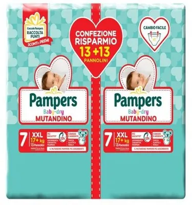 Produktbild von Mutandino Baby-Dry 7 XXL Duo, Pampers, 26 Stück