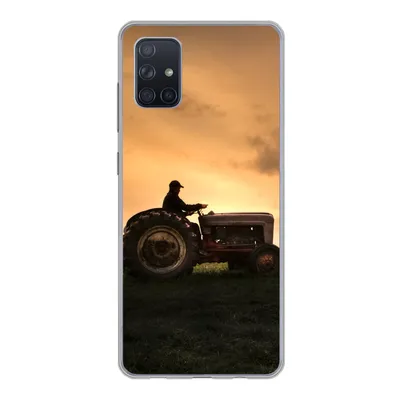 Produktbild von MuchoWow® Handyhülle Schutzhülle Hülle für Samsung Galaxy A71 Traktor - Landwirt - Nebel Silikon Softcase Handy Hülle - Kartenbesitzer