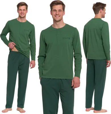 Produktbild von Herren Schlafanzug Zweiteilig Lange Ärmel Und Hose Bequem Stilvoll Moraj 3Xl