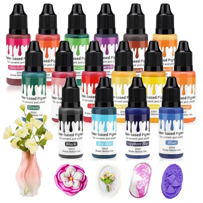 Image de 16 pigments de couleur pour des projets créatifs