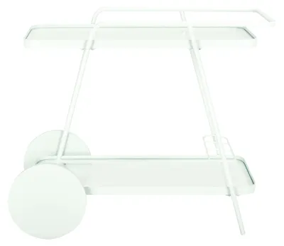 Immagine prodotto di SAFAVIEH, carrello bar moderno a 2 piani, bianco, 91 x 47 x 76 cm