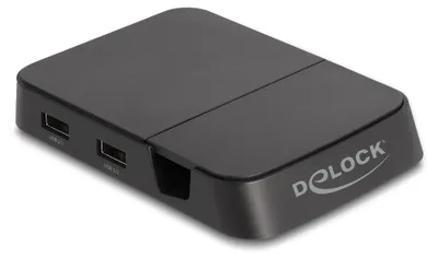 Produktbild von Delock Smartphone Dockingstation 4K mit integrierter Halterung - HDMI / USB / Hub / SD / Micro SD für Android oder Windows
