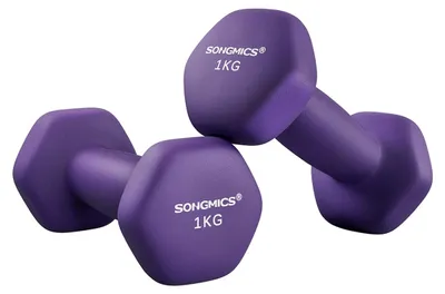 Produktbild von 2er-Set Hanteln - Handgewichte - Krafttraining - Neopren - 13,5 x 6,5 cm - 2 x 1 kg