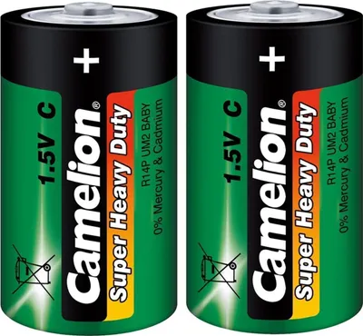 Zdjęcie produktu dla Camelion R14P-SP2G, Jednorazowa bateria, C, Chlorek cynku, 1,5 V, 2 szt., 3850 mAh