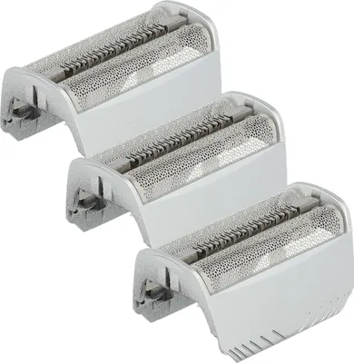Produktbild von vhbw 3x Doppelscherfolie kompatibel mit Braun TriControl Elektrorasierer + Rahmen, silber