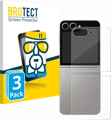 Produktbild von 3x BROTECT Schutzglas für Samsung Galaxy Z Flip 6 (Rückseite) Schutzfolie Panzer Folie Glas Display Schutz klar