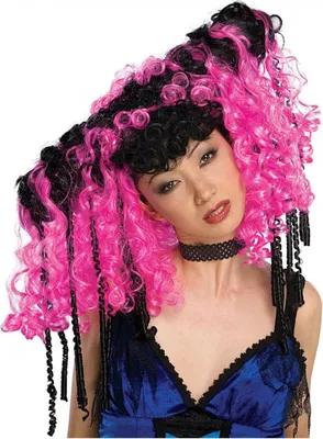 Produktbild von Cosplay Perücke schwarz/pink