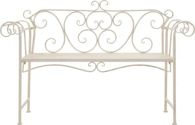 Immagine prodotto di Panchina da Giardino 132 cm in Metallo Bianco Anticato