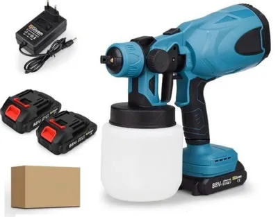 Productafbeelding van Gisam spuitpistolen – Elektrische verfspuitmachines – Verfspuitmachines – Accu-verfspuitmachine – inclusief 2 batterijen – spuitafstand van 30 cm – inhoud: 800 ml