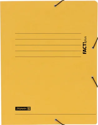 Produktbild von Sammelmappe Fact!plus A4 Karton 375g/qm gelb Packung mit 10 Stück