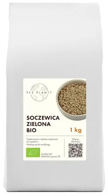 SOCZEWICA ZIELONA BIO 1 kg - THE PLANET