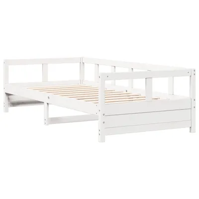 Obrázok produktu pre Denná posteľ s matracom biela 90x200 cm masívna borovica