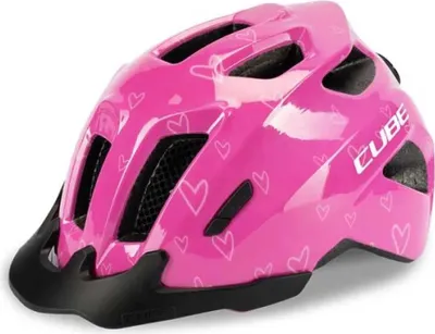 Zdjęcie produktu dla Kask MTB Cube Fink Junior, rozmiar S, dla dzieci, kolor różowy, rozmiar S
