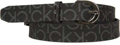 Produktbild von CK CALVIN KLEIN Damengürtel mit Logo Artikel K60K608111 CK RUNDGURT 25MM MONO, taglia 85 * cm.100 + fibbia cm.2,5 - tot cm.102,5, Cotone 70%,Poliuretano 30%