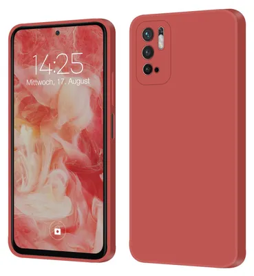 Produktbild von Hülle für Xiaomi Redmi Note 10 5G Case Cover Bumper Smartphone Softgrip Schutzhülle Farbe: Rot