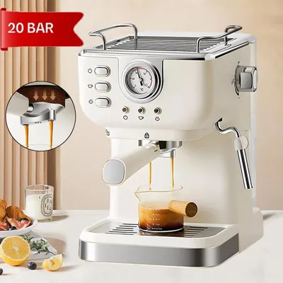 Produktbild von Espressomaschine Siebträger Kaffeemaschine Milchschaum Cappuccinomaschine 20 Bar