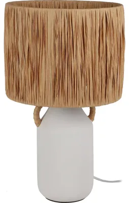 Obrázok produktu pre Keramická stolová lampa s pleteným tienidlom Ø 24 x 42 cm