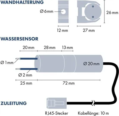 Immagine prodotto di Sensore acqua H-Tronic WS 5030-10 10m per WPS 3000 e WPS 3000 Plus