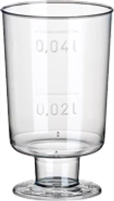 Immagine prodotto di 20 bicchieri a stelo per grappa, PS 4 cl Ø 3,8 cm - 6,3 cm cristallino monoblocco
