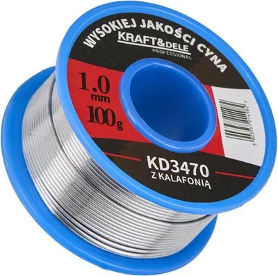 Zdjęcie produktu dla Cyna z kalafonią 1 mm 100 g KD3470