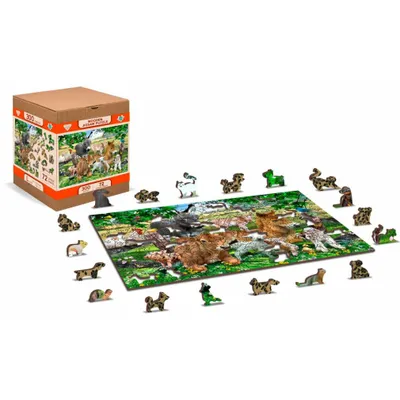 Produktbild von WOODEN CITY Holzpuzzle Kinderzimmer auf dem Bauernhof 2in1, 300 Teile ECO