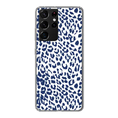 Produktbild von MuchoWow® Handyhülle Schutzhülle Hülle für Samsung Galaxy S21 Ultra Panther Druck - Blau - Abstrakt Silikon Softcase Handy Hülle - Mobiltelefon