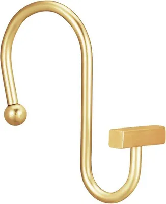 Produktbild von Famanu Duschvorhanghaken Moderne, dekorative Ringe - Gold